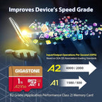 【5-Years Data Recovery】 GIGASTONE 1TB Micro SD Card, 4K Camera Pro, R/W up to 150/130 MB/s, 4K Video Recording for GoPro, DJI, Drone, MicroSDXC Memory Card UHS-I U3 A2 V30, with Adapter