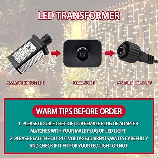 4.5V 0.6A Replacement LED Transformer Class 2 Power Supply Adapter Ip44 LED Light Controller Low Voltage Transformer for Halloween Christmas String Light Inflatable Decorations (4.5V2.7W 1PCS)