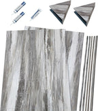 Palisade 78in x 36in x 36in Waterproof Vinyl Corner Shower Surround Kit with Accessories in Louvre Granite