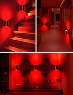 Sujeet LED Night Lights Plug into Wall, Bright Night Light, Dusk to Dawn Sensor, Red Night Light, 0-100LM Adjustable Brightness, Dimmable Nightlights for Hallway, Bathroom Bedroom Kitchen, 2 Pack