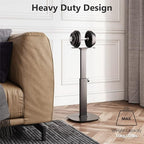 WALI Universal Speaker Stands, 23 Inch Surround Sound Speaker Stands for Satellite & Bookshelf Speakers Up to 22lbs, Height Adjustable with Built-in Cable Management, 1 Pair (SFS001), Black