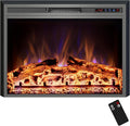 Electric Fireplace, 28" Electric Fireplace Inserts, Recessed Fireplace Heater with Remote Control, Adjustable Flame Colors, Timer&Overheating Protection, 750/1500W