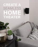 SANUS Speaker Wall Mount + Power Kit - Universal Speaker Mount Tilts, Swivels & Hides Cords Behind Wall w/ 10ft ETL Certified Cable - DIY Install Works w/Sonos Era 100 & Satellite Speakers up to 8lbs