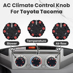 2nd Gen Tacoma Accessories AC Knob Upgrade - 2005,2006,2007,2008,2009,2010,2011,2012,2013,2014,2015 Tacoma Climate Control Dial Mods Set - 2nd Gen Tacoma Mods - for Toyota Interior Replacement Kit