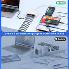 USB C Charger 415W USB C Charger Block, 8-Ports GaN IV Fast Charging Station Hub, Dual PD 100W Laptop Charger Adapter,for MacBook Pro/Air/iPad/iPhone16/15/14/Apple Watch/DELL/Samsung for Home Office