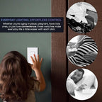 RunLessWire 4-Way Battery-Free DIY Wireless Light Switch Kit 150ft RF Range Self-Powered by Kinetic Energy for Hallways & Stairways: 3 Remote Switches Control 1 5A On/Off Receiver – Light Almond