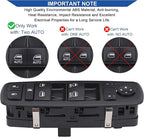 Obaee Window Switch Power Control Button Front Left Driver Side Compatible with 2010-2011 Dodge Grand Caravan/Chrysler Town & Country, Replacement OEM 04602535AI, Double Autos 3+0 Pinss