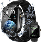 Parsonver Built-in GPS Smart Watch for Men Women with Bluetooth Calling, GPS Fitness Activity Tracker 100+ Sport Modes, Heart Rate Sleep Monitor, Waterproof Pedometer for Android & iPhone(Two Bands)