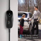 Lectron Level 1 J1772 Charger (WiFi Version) - 120V, 15 Amp, NEMA 5-15 Plug, 16 ft Extension Cord - Portable Electric Car Charger for J1772 Evs