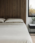 Cozy Earth Luxury Bed Sheet Set - 100% Viscose from Bamboo Fabric, Ultra-Soft & Breathable, Fits Regular & Deep Pocket Mattresses up to 20" - 4 Pieces Queen Sheet Set Driftwood