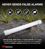 Dakota Alert Driveway Alarm Sensor - DCPT-4000 Driveway Alarms Wireless Outside Weatherproof Vehicle Sensor, 1 Mile Long Range Sensors , Vehicle Detecting Probe Transmitter & 50' Direct Burial Cable