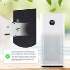 Breathe Naturally Universal Cut To Fit Carbon Activated Air Filter - Replacement Charcoal Filters - Pre Filter Carbon Sheet for Air Purifier, Vent Filters & More - Made in USA (Pack of 2, 8x48)