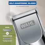 Wahl Groomsman Rechargeable Beard Trimmer kit for Mustaches, Nose Hair, and Light Detailing and Grooming with Bonus Wet/Dry Battery Nose Trimmer – Model 5622v