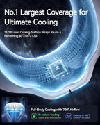 RANVOO AICE LITE Plus 2025 Max Cooling Airflow [No.1 Coolest & Most Durable] Neck Air Conditioner, Ultimate Immersive Personal AC 6000 mAh Rechargeable Neck Fan Blow Cold Air, Gifts for Mom/Dad, White