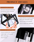 LWSOY 2-Pack Outdoor Wall Light Fixtures, Waterproof Exterior Wall Lanterns, Porch Lights with E26 Sockets & Cylinder Glass Shades, Modern Matte Black Wall Sconce for Porch Patio Garage