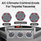 2nd Gen Tacoma Accessories AC Knob Upgrade - 2005,2006,2007,2008,2009,2010,2011,2012,2013,2014,2015 Tacoma Climate Control Dial Mods Set - 2nd Gen Tacoma Mods - for Toyota Interior Replacement Kit