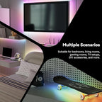 MIWISE 5V USB COB LED Strip Lights,RGB Smart IC LED Strip with App Control,Bluetooth Addressable Music Sync Color Changing Strip Lights,3M Back-Adhesive for Gaming Room PC Home Decor 6.56ft