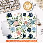 Armanza Square Mouse Pad Pretty Flowers, Personalized Premium-Textured Custom Mouse Mat Design, Washable Mousepad Cloth, Non-Slip Rubber Base Computer Mouse Pads for Wireless Mouse