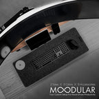 ULTRARM Moodular Wooden Monitor Stand 33.4” (85cm) Desk Organizer with Metal Slide Rails for Drawer, Tray, Laptop, Tablet, Phone & Headphones Customizable Riser for Organized Workspace Walnut MS85-W