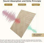Autorific Acoustic Wall Panels,6 Pack Total Size 72 x 48 Inches,Self-Adhesive Decorative Acoustic Panels for Wall and ceiling,3D UV Printing with Wood Look,Rustic Oak