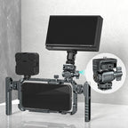Leaplumin Field Monitor Mount Monitor Holder with Cold Shoe, 1/4" Screw for 5" & 7" Field Monitor Mount Support 360° Swivel &180° Tilt Adjustment,Aluminum Camera Monitor Mount for Camera Hot Shoe