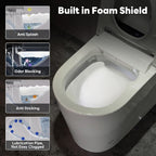 Casta Diva Smart Toilet with Bidet Built in, Auto Open Close, Foot Sensor, 1000 MaP Auto Flushing, ADA Comfort Height, Artistic Lighting, Smart Heated Seat, Foam Dispenser, Tank Built in (CD-U010Pro)