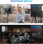 D80 Photography Lighting(Aluminum Alloy Body), 2 Packs LED Video Light with Remote, 45W 3000K-8000K Dimmable Bi-Color Panel Light for Studio/Gaming/Streaming/YouTube/Videography/Film/Video Recording