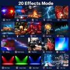 Zealsound RGB Selfie Light, 138 LEDs, 360° Full Color Video Light, 2700–6500K Dimmable, 20 Effects, 1800mAh Rechargeable for Phone, iPhone, Camera, Computer, Webcam, Gaming, Makeup, Vlogging, TikTok