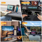 8.8 Inch Small Touchscreen Monitor, PC Temperature Display, PC Sensor Panel Display, IPS USB Mini Screen for Raspberry Pi, AIDA64 CPU RAM Data Temperature Monitor for ARGB Computer Case