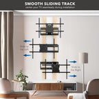 Mount-It! The Beast Full Motion TV Wall Mount for Extra Large 85, 90, 98, 100, 110" TVs with 39 Inch Long Reach Extension Arms - 275 Lbs Capacity Heavy Duty Dual Arm TV Mount