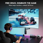 ARES WING Dual Monitor Wall Mount for 17-49 Inch Ultrawide Screens, Heavy Duty Wall Mount Monitor Arm Holds 44 lbs Each, Fully Adjustable Gas Spring Monitor Arm, 75x75/100x100 VESA Mount, Black