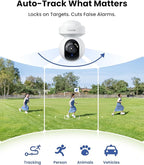 REOLINK 4K Outdoor Plug-in WiFi 6 Security Camera, PTZ Camera for Home Security, Wi-Fi 6 New Tech, Motion Tracking, Smart Detection, 3X Optical Zoom, Motion Spotlight, Local Storage, E1 Outdoor Pro