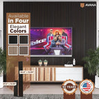 Avana Modern Acoustic Wood Wall Panels – 47.2 x 12.6 Inch Smoke Oak Acoustic Panels 2 PCs – Wall Panels For Interior Wall Decor For Homes, Offices, Studios – Sturdy And Durable Wood Panels For Wall