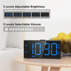 Mesqool Loud Alarm Clock for Heavy Sleeper, with Vibration for Hearing Impaired Deaf, Annoying Clock for Bedroom,USB Port,Dual Alarm with Snooze