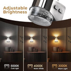 L LOHAS LED 2 Pack 3CCT Night Lights Plug into Wall, 3000K/4000k/5000K Adjustable Color Temperature Night Light,Bubble Nightlight with Dusk to Dawn Sensor for Rooms Bathroom Hallway