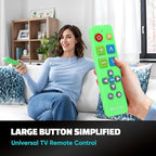 EZclicker Plus Big Button Universal TV Remote (Green) Simple Easy to Use, Works with Major TV Brands (2xAAA Batteries Not Included)