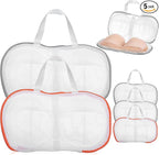 IANFAN 5 Pack Large Bra Laundry Bags for Washing Machine, Underwear Brassiere Bag Set Brassiere Wash Bags for Laundry Lingerie Bag for Washing Delicates Bra Washer Protector