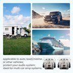 NuIth 2PCS 3 Way Zine-Alloy Power Distribution Block, 0/2/4 Gauge in 4/8 Gauge Out Auto Car Audio Distribution Connecting Block, 3 Way Ground Distribution Block for Audio Amplifier Splitter
