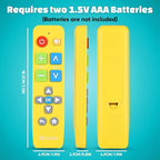 EZclicker Plus Big Button Universal TV Remote (Yellow) Simple Easy to Use, Works with Major TV Brands (2xAAA Batteries Not Included)