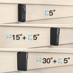 Adjustable Doorbell Angle Mount for Blink Video Doorbell 1st Gen and for REOLINK Video Doorbell WiFi Camera (30°+15°L/R+5°Up/Down Corner Wedge)