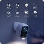 Safemo 4K Security Cameras Wireless Outdoor/Indoor, Battery Cameras for Home Security, No Monthly Fees, 32G Local Storage, Advanced AI, 5W Solar Panels, Color Night Vision, 2-Way Audio, 2.4Ghz WiFi