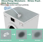 Actvty Washer and Dryer Covers for the Top, 2 Pieces 25.6'' x 23.6'' Washer Dryer Top Protector Mat, Diatomite Rubber Washing Machine Top Covers Non-Slip Scratch Protection Dust-Proof