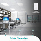 VocgoUU 16-Pack 2x2 LED Flat Panel Light Drop Ceiling, 0-10V Dimmable, 3CCT Selectable (5000K 4000K 3000K) & 3 Wattage Switchable (40W 30W 20W), 100-277Vac, ETL & DLC