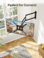 monTEK Long Arm TV Wall Mount for Most 23-65 Inch TVs, 37 Inch Long Extension TV Mount Swivel and Tilt, Full Motion Wall Mount Tv Bracket Fit Max VESA 400 x 400mm, Up to 77 lbs