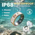Enamel Craft Smart Ring for Women & Men - No Subscription Fee Fitness Tracker with Sleep Tracking, Heart Rate, SpO2 - IP68 Waterproof for iPhone Android - Activity Tracker, Remote Camera Size9