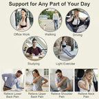 Full Back Posture Corrector for Women & Men – Pull-Back System Posture Brace – Wide Soft Straps, Breathable Mesh, Adjustable Support for Slouching, Rounded Shoulders & Upper Spine Pain Relief