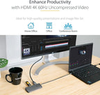 StarTech.com 6-in-1 USB-C Hub for Monitors, 4K 60Hz HDMI Video, HDR10, Gigabit Ethernet, USB 5Gbps Hub, 100W Laptop Charging with Cable Management for MacBook M1 M2 M3 M4 and Windows