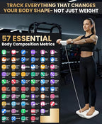 Homerz Body Fat Scale – Smart Scale with BMI, Body Fat, Muscle Mass, Full Body Composition Scale with Body Fat Analysis, Body Scan Scale with Handle, Body Scanner, Biometric Analyzer