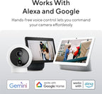 ULTICAM Dot 2K QHD Wireless Smart Security Camera, 170° Wide Angle, AI Human Detection, 2 Way Audio, Night Vision, Free 7 Day Cloud Storage, Indoor/Outdoor, 2.4Ghz Only