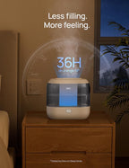 DREO Smart Humidifiers for Bedroom, Top Fill 4L Supersized Humidifier Large Room with 28 dB, 36H Runtime, Touch/APP/Voice Control, Nightlight, Cool Mist Humidifiers for Baby, Plants, Indoor, Grey